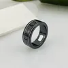 Cluster Rings Par's Ring Ceramic 18K Rose Gold Black and White 2G Ring Golden Edge Design 10 färger Hög kvalitet för par män kvinnor
