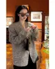 Kvinnors jackor blazer jacka för kvinnor glitter sliver födelsedag klubb prom party kappa fritid casual lady wear 1 bit