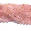 Pedras preciosas veeemake natural rosa genuíno rosa morganita redonda de gemas de pedra de pedra colares Bracelets Design de jóias 07538