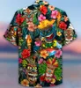 Camicie casual da uomo larghe e traspiranti stampa 3d trendy cool fashion hawaiano beach party top maniche corte estate 230426