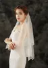 Bridal Veils One Layers White Ivory Wedding With Comb Crystals Short Accessories For Bride Velo De Novia