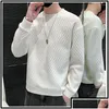 Men'S Hoodies Sweatshirts Mens Spring Autumn Y2K Elegant Fashion Kpop Sweatshirt Man All Match Long Sleeve Top Solid Color Casual Otygp