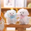 Keychains Lamb Pendant Keychain Doll Schoolbag Plush Cute Bear And Bag Hanging Backpack Key Chain Girl