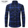 Men's Casual Shirts Spring And Autumn United States Red Plaid Woolen Long-sleeved Shirt Business Ironing Social Youth Slim Fit