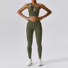 Yoga Outfit 2Piece Gym Yoga Set Frauen Trainingsanzüge Sportswear Outfits Workout Langarm Fitness BH Shorts für Damen Sport Leggings Anzug P230504