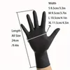 100PCS Disposable Black Nitrile Gloves For Kitchen Cooking Latex Free WaterProof Durable Working Tattoo Gloves For Dishwashing