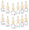 Car perfume bottle home diffusers pendant perfume ornament air freshener for essential oils fragrance empty glass bottles