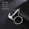 Nyckelringar Simulering Justerbar skiftnyckel Key Chain Creative Practical Men's Car Ring Mini Tools Diy Små smycken