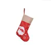 Cartoon Santa Claus Sock Linen Christmas Stocking Xmas Tree Ornaments Kid Candy Bag Festival Party Gift Decoration for Family ZZ