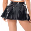 Spódnice Lateksowa spódnica na imprezę imprezowy taniec sceniczny kostium klubowy kobietę Wetlook Patent skóra Flear Mini 230426