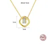 Designer Plated 18k Gold Double Ring Pendant Necklace Women Brand 3A Zircon s925 Silver Necklace Charm Female Collar Chain Luxury Jewelry Valentine's Day Gift