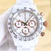 رجال الساعات Quartz حركة wristwatch sapphire wristwatches أزياء مراقبة السيراميك حزام الأخضر