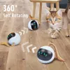 Toys Pet Smart Interactive Cat Toy Colorful LED Self Rotating Ball Toys USB RECHARGEABLE Kitten Electronic Ball Toys Cat Accessories