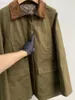 Chaquetas de mujer abrigo para damas 2023 cremallera pana empalme cuello vuelto Color sólido Vintage suelta Casual chaqueta de manga larga