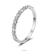 솔리테어 반지 트위스트 트위스트 링 스털링 실버 다이아몬드 쌓기 쉬운 반지를위한 약속 기념일 결혼식 생일 선물 230426