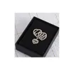 With BOX High-end designers pins accessories heart design diamond simple letter brooch anti-glitter pins corsage