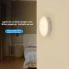 Night Lights LED Light Human Motion Body Sensor Stairs USB Lamp Energy-saving Bedside Rechargeable Lighting Wall Indoor K5W8