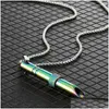 Jewelry Pendant Necklaces Fashion Stainless Steel Meditation Mindfness Necklace Regating Breathing Whistle Relieving Anxiety Couple Dr Dheoz