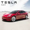 Diecast Model Cars 1 24 Tesla Model 3 Model Y Roadster Alloy Die Cast Toy Car Model Sound and Light Children's Toy Collectibles Birthday gift