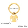 Keychains Dreamtimes Fashion Keychain Hollow Out Football Pendant Diy Men's Jewelry Car Stand Gift Souvenir