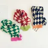 Sciarpe invernali stile coreano per bambini sciarpe scozzesi patchwork all-match unisex per bambini scialle caldo lavorato a maglia 231127