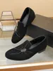 Ny 2023 manlig affärsfest bröllopsklänningskor glider på bekväma loafers varumärke designer klassiska oxford skor mäns fritidlägenheter storlek 38-44