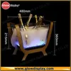 Grand seau à glace lumineux led en forme de bateau, 12 bouteilles, seau à champagne pour discothèque et Bar