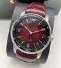 AP Swiss Luxury Watch Code 11.59シリーズ15210BCプラチナワインレッドメンズファッションカジュアルビジネスバック透明メカニカルウォッチ