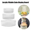 Bakeware Tools Rensa akrylkakor Standdessert Holder Cupcake Organizer Tray Box Pizza for Home Kitchen Wedding