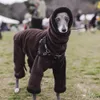 Vêtements pour chiens Vêtements pour animaux de compagnie à col roulé pour veste moyenne et grande manteau de lévrier épais vêtements chauds Whippet quatre pattes chiens pulls d'hiver 231127