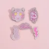 Broches en émail rose, jolies broches en métal Kawaii pour femmes et filles, bijoux à la mode