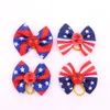 Accessories 60pcs Handmade Pet Puppy Dog Cat Hair Bows for 4th of July with Rhinestone Red White Blue Pet Hair Accessories Pet Supplies