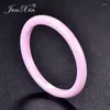 Cluster Rings Junxin 5 Colors Simple Ceramic Cute Thin Elegant Black/Blue/Pink Ladies For Women Men Wedding Jewelry