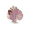 925 charm beads accessories fit pandora charms jewelry New Rose Gold Openwork Woven Infinity Bead