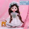 Dolls 17cm Princess BJD 112 Doll with Clothes and Shoes Movable 13 Joints Cute Sweet Face Girl Gift Child Toys 230427