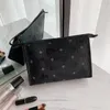 Borsa cosmetica da viaggio di piccole dimensioni portatile coreana semplice grande capacità da portare in giro borse da trucco per studenti femminili da stampa