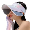 Wide Brim Hats M2EA Summer UV Protection Sun Visor Hat Outdoor Big Empty Top For Horse Riding Golfing Tennis