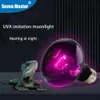 Lighting Reptile UVA Heat Lamp Bulb For Pet Turtle Lizard Snake Lguanas UV Simulates Moonlight E27 Habitat Lighting Spot Lamps At Night