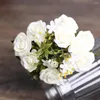 Decorative Flowers 30Cm 1 Bouquet Artificial Flower Fake Pink Rose For Home Desk Decor Wedding Birthday Party Decoration Supplies