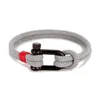 Chaîne MKENDN Hommes Noir En Acier Inoxydable U Forme Bracelet De Survie En Plein Air Camping Sauvetage D'urgence Manille Corde Pour Les Femmes 231124