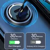 Carro USB Charger 100W Super Charge USB-A Usb-C Adaptador de Cigarro Hidden Charger para iPhone Huawei Samsung