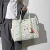 Wickeltaschen Cherry New Mommy Bag Große Kapazität Floral Handheld Out Single Shoulder Leichte Umhängetasche für Mutter und Baby Q231127