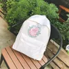 Sac à dos toile ordinateur portable femmes filles sac de voyage blanc noir Rose broderie sac à dos adolescents femme école Mochilas