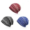 Berets Unisex Beanies Cap Scarf 2In1 Breathable Elastic Cotton Hat Neck Warmer Travel Headwear For All Season