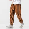 Męskie spodnie 2023 Mężczyźni bawełniane lniane harem joggers harajuku styl męski menu swobodny rozmiar man man dresspants spodnie uliczne 5xl