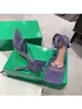 2023 nouvelles femmes sandales à talons hauts pantoufles en cuir strass maille sandales femmes fête chaussures de mariage