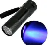 9LED Aluminium Mini Draagbare UV Ultra Violet Blacklight 9 LED Zaklamp Zaklamp