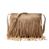 Sacs de soirée Rétro Gland Bandoulière Shopper Sac Femmes Fringe Daim Messenger Mode Zipper Satchel Épaule En Cuir Souple Bourse