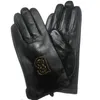 Rękawiczki designerskie 100% owczarek czarne haftowe b metalowe rękawiczki rozmiar m mody mody dotknięte rękawiczki na ekranie na wyściełane i zagęszczone wiatrowoodporne rower na zewnątrz
