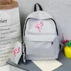 Rucksack Leinwand Laptop Frauen Mädchen Reisetasche Weiß Schwarz Rose Stickerei Rucksack Jugendliche Weibliche Schule Mochilas